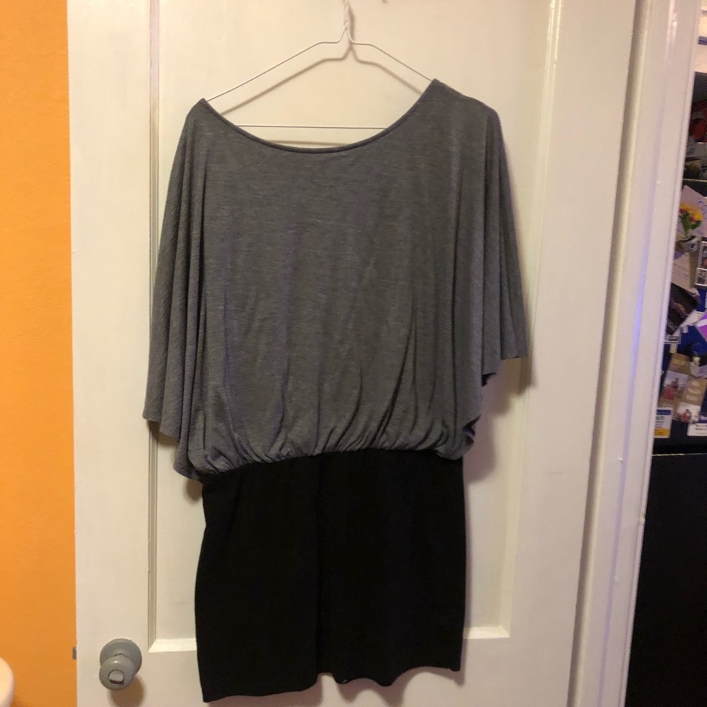 Grey and black dress